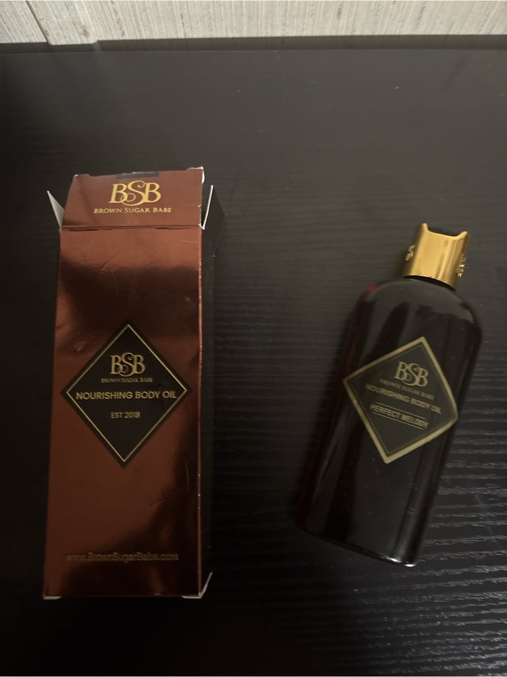 Brown Sugar Babe Nourishing Body Oil - Deep Brown with Gold Cap